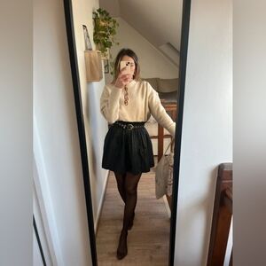 Zara Black Pleated Skirt, Size S